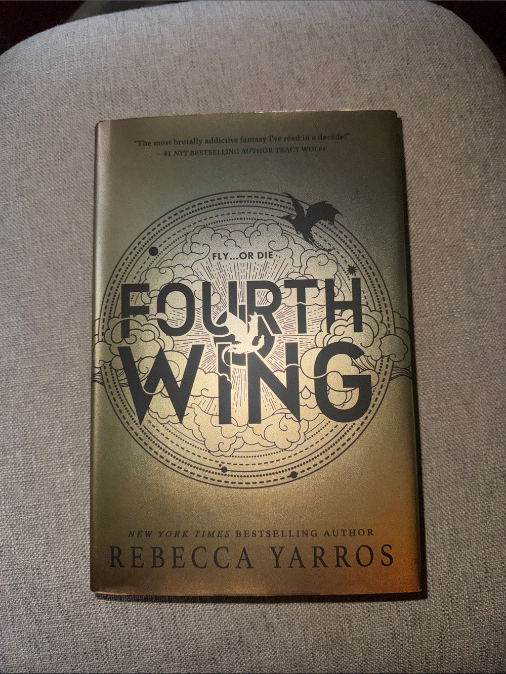 Fourth Wing Hardcover Book - Gold